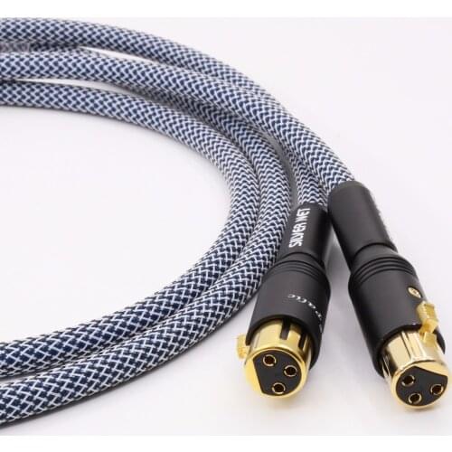 Pair QED Signature OFC Silver-Plated RCA Male To XLR Male Female Plug Audio Extension Cable