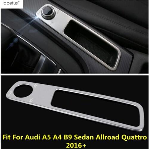 LAPETUS Accessories Fit For Audi A5 A4 B9 Sedan Allroad Quattro 2016 - 2020 Shift Gear Volume Adjustment Button Cover Kit Trim