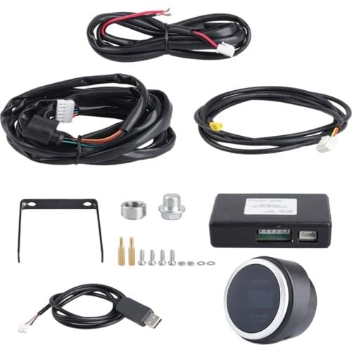 Digital Wideband Air / Fuel Ratio AFR Gauge Kit Includes Oxygen Sensor Data Logging Output Blue LED Display 2-1/16"