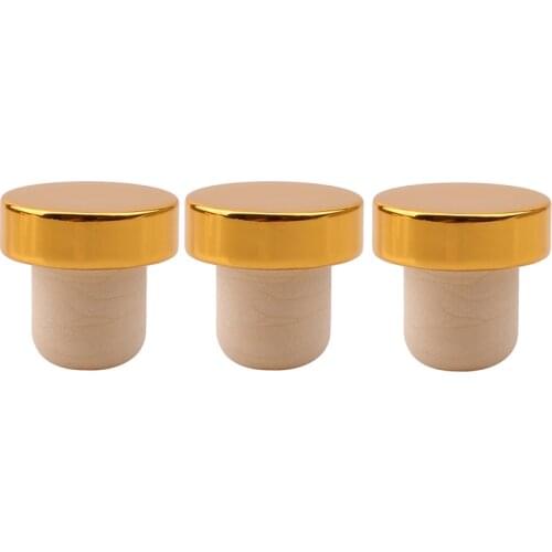 3pcs T-shape Wine Stopper Leak Free Red Wine Cork Bottle Plug Bar Tool Sealing Cap Corks For Beer Barware Tools Bottle Stopper