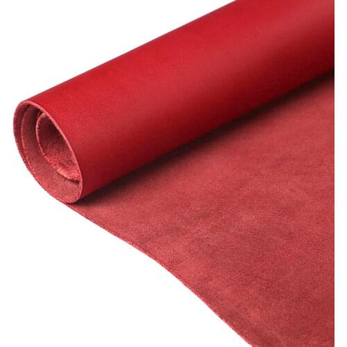 Leather hide cow skin thick genuine leather 2 mm red good leather bag wallet shoes the first layer of leather tanned thick skin DIY