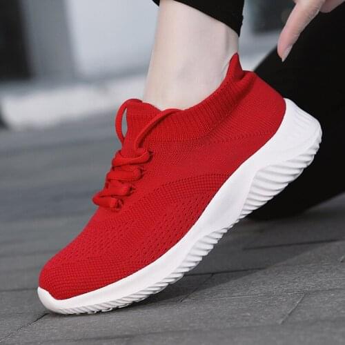 Sport Shoes Women Summer Sneaker Lace Up Ladies Walking Running Shoes Round Toe Casual Breathable Non Slip Gym For Female