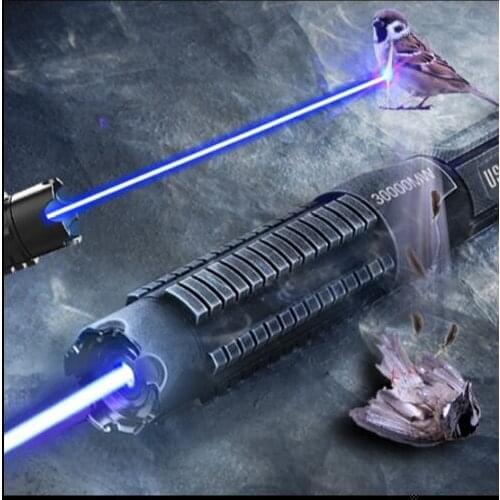 HOT! Super Powerful 500W 5000000m Blue Laser Pointer 450nm Flashlight Burning Match/Burn light cigars/candle/black Hunting