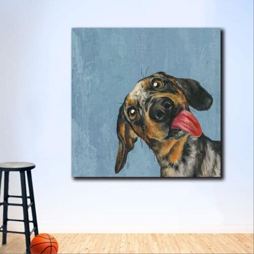 Fashion Modern Printed Bare-Sided-Shot Abstract Animal Art Oil Painting Poster Print Canvas Wall Picture for Living Room