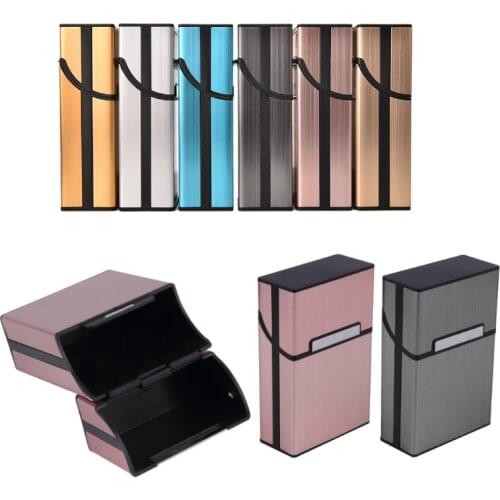 Personality Creative Aluminum Smoking Cigarette Case Fashion Men Cigar Tobacco Holder Pocket Box Storage Container Gift Box