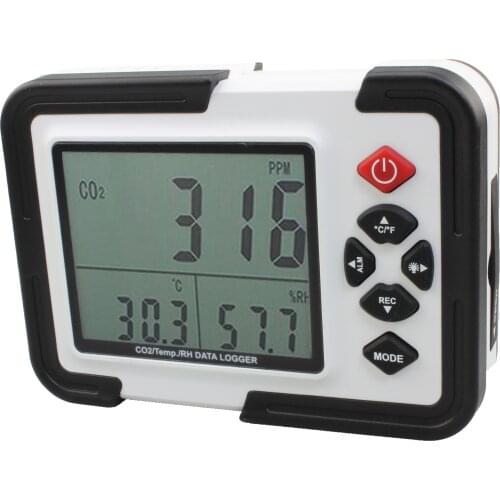 Portable Digital CO2 Meter CO2 Monitor Detector HT-2000 Gas Analyzer 9999ppm CO2 Analyzers Temperature Relative Humidity Test