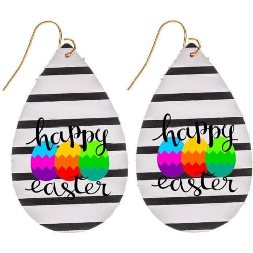2021 Happy My First Colorful Happy Easter Eggs Earrings Bunny Boy Earrings Stock kolczyki wielkanocne