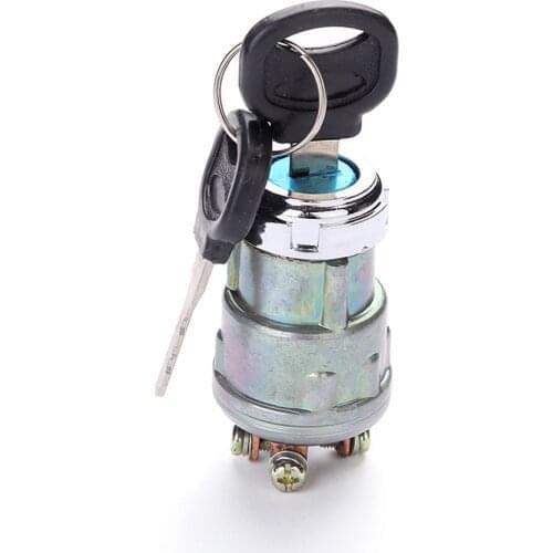 Universal Car Boat 12V 4 Position Ignition Starter Switch with 2 Keys for Petrol Engine Farm Machines Harvesters Supplies