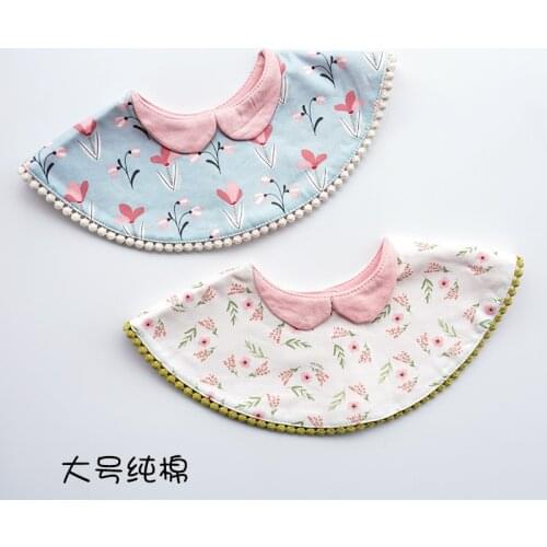 19 spring round 360 degree rotating bib childrens cotton saliva towel baby bib