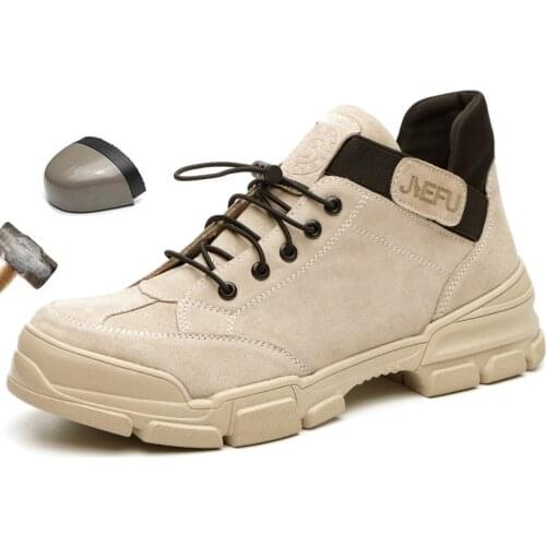 Safety Shoes High Quality Fashion Winter Men Boots Warm Work Boots lace Up Mens Breathable Work Shoes Round Toe High Shoes