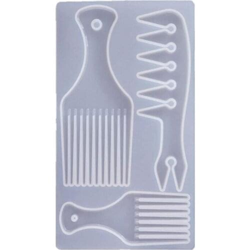 African Comb Mold DIY Hair Silicone Mold Epoxy Resin Cast Comb Mold, Used for Handicraft Production Supplies