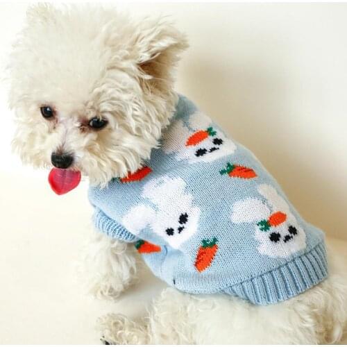 Dog Sweaters Pet Winter Clothes Cartoon Print Windproof Cardigan Small Dog Knitted Sweater Puppy Cat Pullover Dogs Pets Clothing