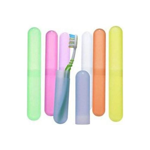1PCS Portable Toothbrush Holder Outdoor Travel Hiking Camping Toothrush Case Bathroom Accessories Random Color