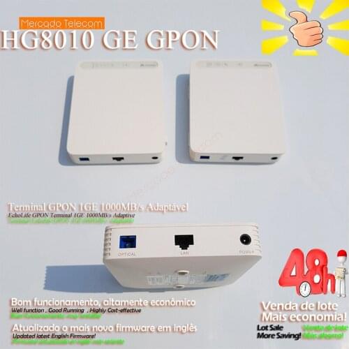 10/20/50pcs Lot HG8010 1GE GPON ONU SecondHand Gigabit 1GE FTTH 1Port Terminal as 8010 Gpon GE English os Network routerer