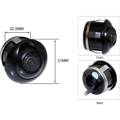 22.5mm Car Universal parking camera NTSC / PAL option 520TVL backup reverse camera for 12V vehicle RCA port for dvd monitor