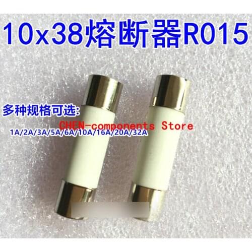 5PCS 10*38mm Ceramic fuse tube RO15 Fuse 1A/2A/3A/5A/6A/10A/16A/20A/32A