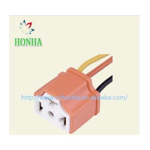 Free shipping H4 9003 Automotive Female Ceramic Headlight Extension Connector Plug Light Lamp Bulb Wire Socket Adapter