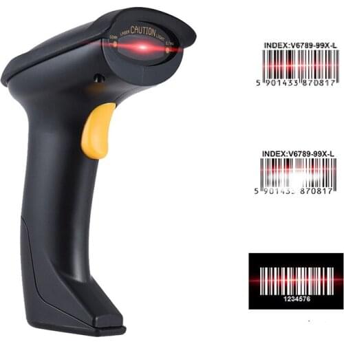Wireless Bluetooth Barcode Scanners 1D 32 Bit Laser Support HID/SPP Bluetooth Transmission Mode For IOS Android Windows
