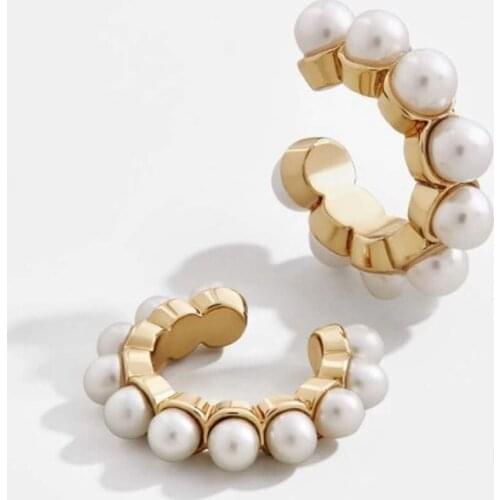 Bohemia Zirconia C Shape No Pierce Small Circle Stud Earring Rainbow Ear Cuff Earrings For Women Girls Party Fashion Jewelry