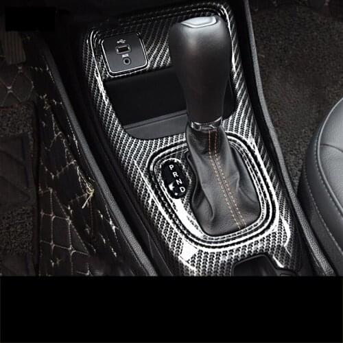 Lsrtw2017 Car Center Console Hear Panel Frame Shift Trims for Jeep Compass 2017 2018 2019 2020 2021 Accessories Auto