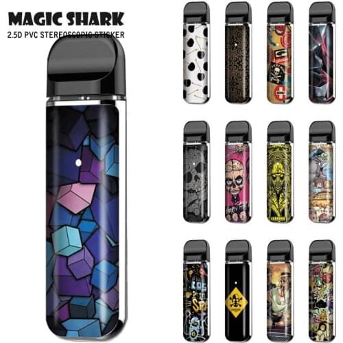 Magic Shark Toroto Berry Skull Danger GTA5 PVC Vape Sticker Case Full Wrap Film Kit Skin Cover for Smok Novo 2 Novo2