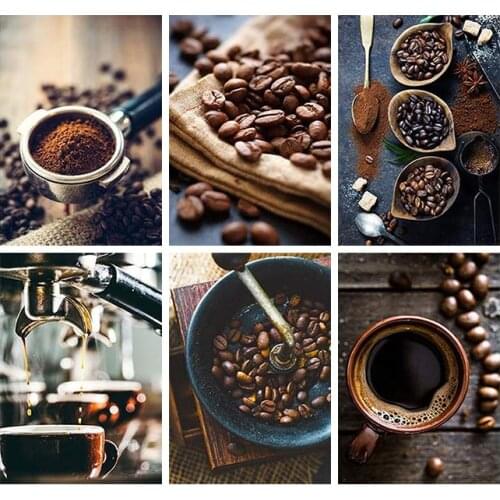 Diy 5D Coffee Beans Full Diamond Painting Cross Stitch Kits Art Northern Europe High Quality 3D Paint By Diamond Home Decoration