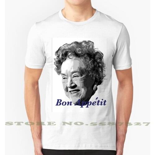 Bon Appetit! Graphic Custom Funny Hot Sale Tshirt Julia Child Bon Appetit Bonjour Tv Icon French Chef Celebrity Chef Pbs