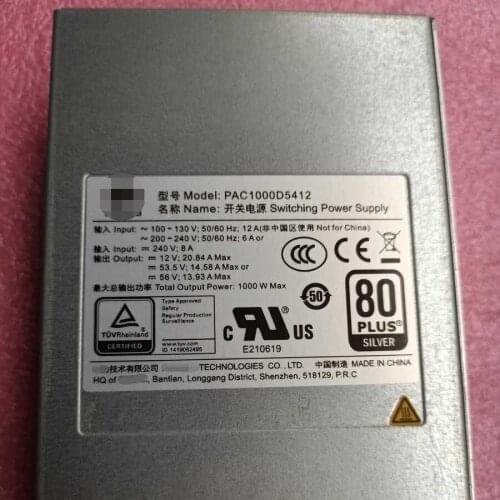 PAC1000D5412 for HUAWEI Switching Power Supply Suitable for S1700 S2720 S5700 S6700 series switches