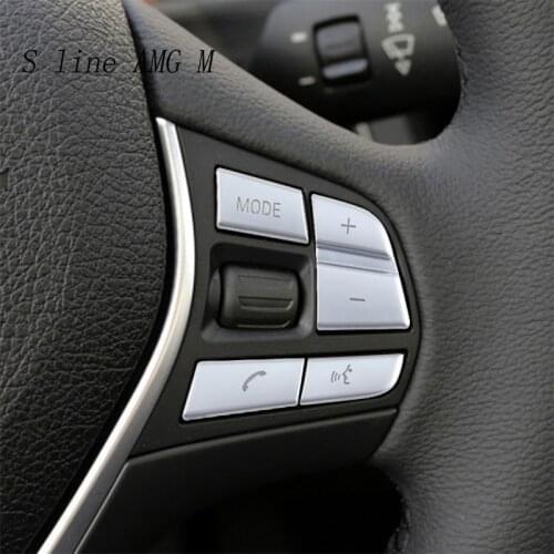 For BMW 1 2 3 4 Series 3GT F20 F21 F30 F32 F34 Car Steering Wheel Switch Control Buttons Trim Cover Sticker Interior Accessories