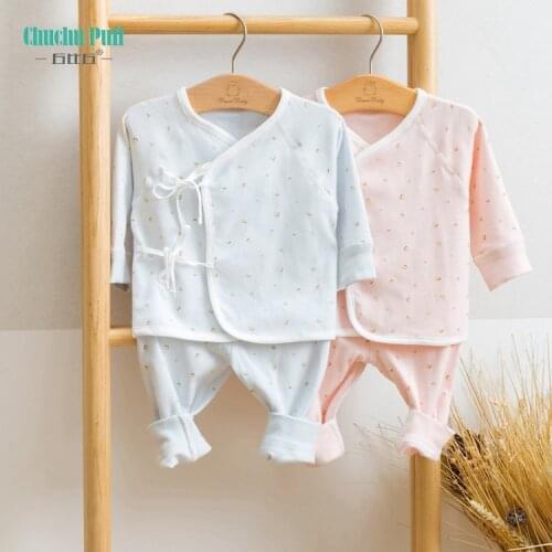 Newborn Baby 2020 Autumn New Baby Clothing Set Cotton Baby Boys Girls Clothing Lacing Girls Suit Set 0-3 Year Baby Clothes