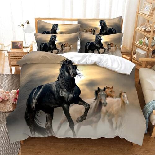 3D Horse Bedding Set Queen Bedding Duvet Cover Set Bedding Set Bed Cover Cotton Queen Bedroom Bed Cover Set Bed Set Bedding
