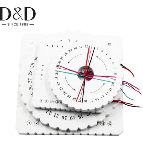 Round&Square Bracelet Knitting Kumihimo Disc Disk Tray Braided Rope Knot Weaving Jewelry Desgin Board 2 Sizes