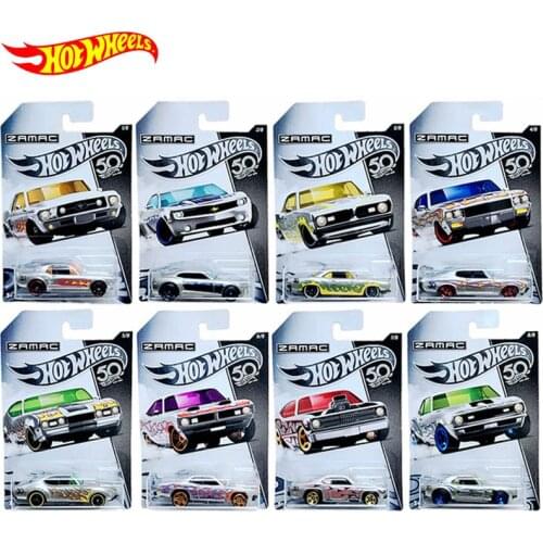 Original 8pcs/Set 50th Anniversary Hot Wheels Limited Collectors Edition Car 1/64 Alloy Metal Diecast Hotwheels Toy for Boys