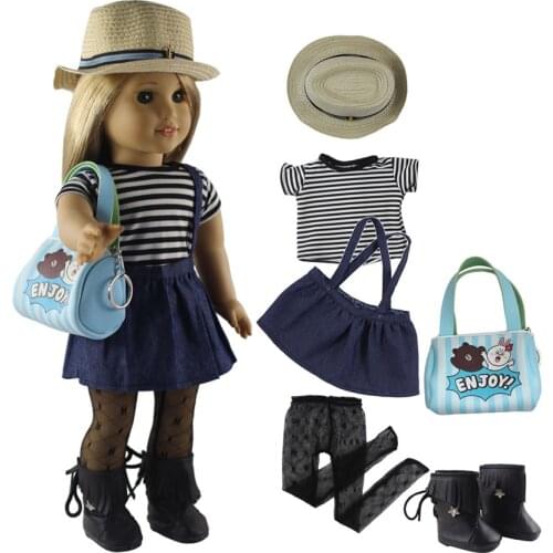 Fashion Doll Clothes Set Toy Clothing Outfit for 18" American Doll Casual Clothes Many Style for Choice X27