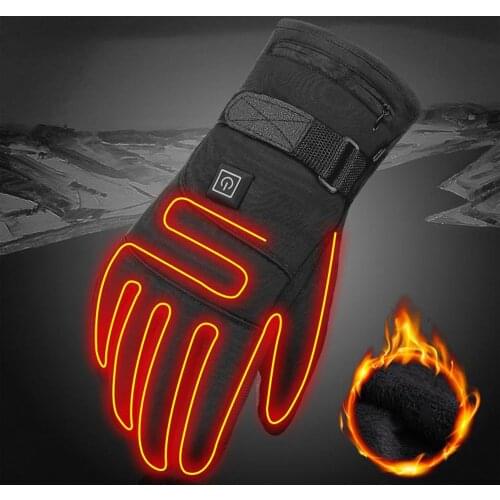 Motorcycle Gloves Waterproof Heated Guantes Moto Touch Screen Battery Powered Motorbike Racing Riding Gloves Winter