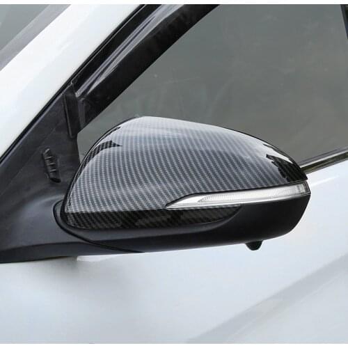 For Hyundai I30 i30 2017 2018 2019 2020 Car Side Door Rearview Turning Mirror Sticker Cover Trim ABS Carbon Fibre Accessories
