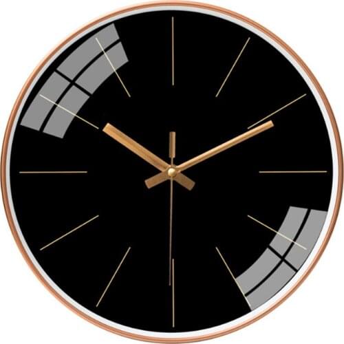 Nordic Silent Wall Clock Large Hanging Clocks Wall Watch Home Simple Modern Living Room Black Luxury Saat Home Décor