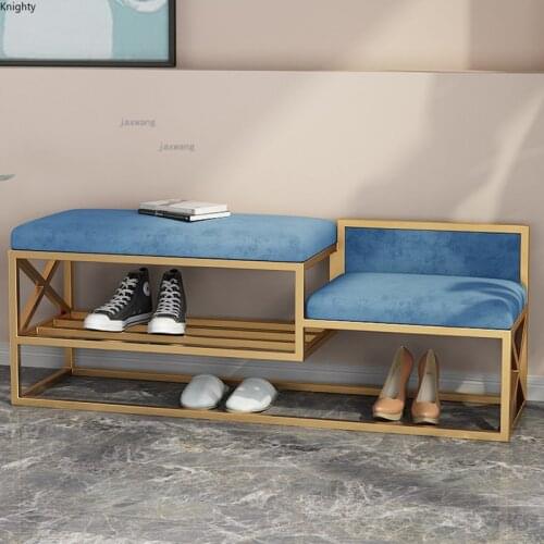 Nordic Hallway Hotel Lobby Shoe Changing Stools Home Living Room Furniture Shoe Racks Simple Modern Apartment Ottomans l