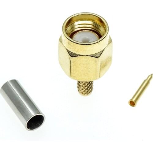 New 5Pcs SMA Male Crimp for RG174 RG179 RG316 RG188 LMR100 Coax Cable RF Connector