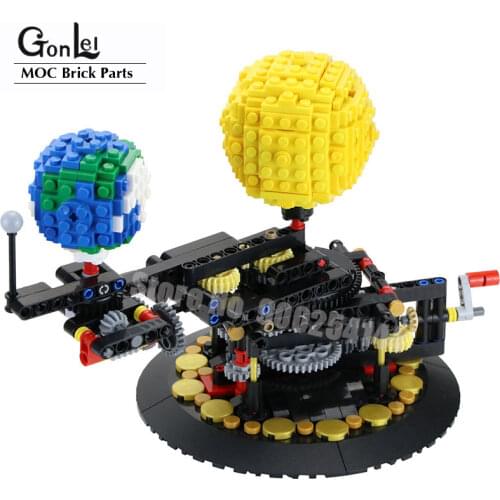 NEW MOC Earth Moon and Sun Orrery High-Tech Building Blocks Bricks Compatible MOC-4477 Gifts DIY Toys Christmas Gifts