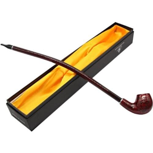 New High-grade Pipe Set Gifts Smoke Accessories 41cm Snake Long Rod Solid Wood Tobacco Cigar Cigarette Smoking Pipe
