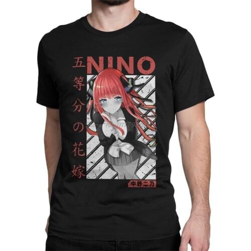 The Quintessential Quintuplets Nino V1 Go Toubun No Hanayome T Shirt Men Cotton T-Shirts Anime Tees Short Sleeve Plus Size