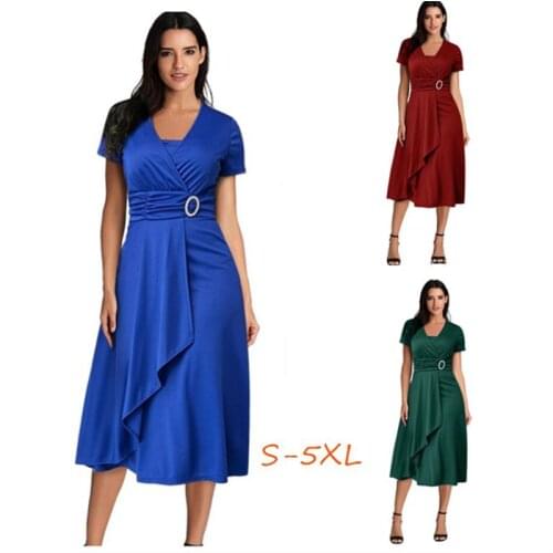 ODFVEBX Solid Summer Dresses
