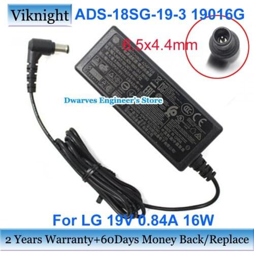 Genuine For LG ADS-18SG-19-3 19016G 19V 0.84A AC Adapter ADS-18FSG-19 EAY63032011 LCAP36-E 19M38D LCAP36 19M38H 22MK400A 19M38A