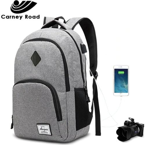 Carneyroad Brand Backpacks for Men with USB Charging 14 15 16 Laptop Backpack Rucksack School Bag for Teenagers
