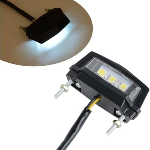 Motorcycle License Plate LED Light Waterproof autocycle License Light Modified LED Licenses Plate Tail lamp