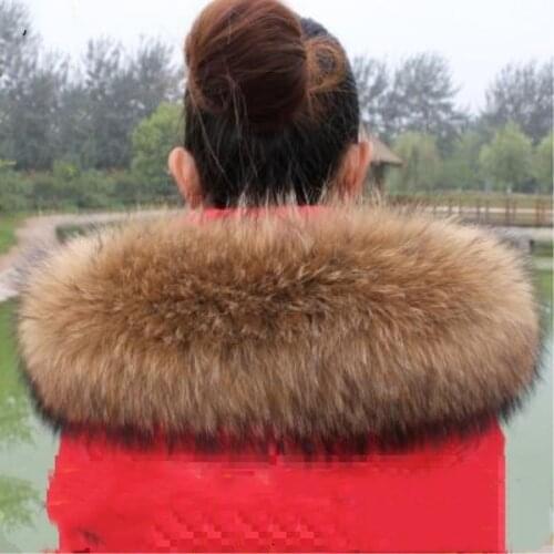 Winter Scarf Code Really Really Widened Raccoon Fur Collar Fur Fur Collar Fox Fur Shawl Hat Top Hat Scarf