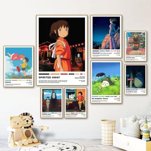 Japanese Classic Cartoon Anime Posters Canvas Painting Childrens Room Wall Art Prints Bedroom Home Decoration Fans Gifts Idea