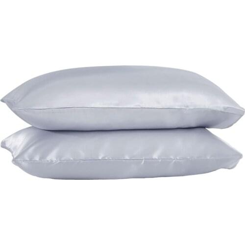 1PCS Pure Satin Silk Soft Pillowcase Cover Bedding pillow Cover Rectangle Pillow Cases Bed Linings Multicolor 20''x30