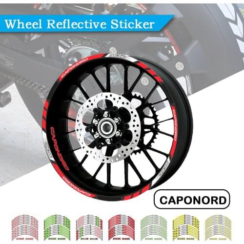 12 Strips Stickers Moto Decal Motorcycle Decals Reflective Waterproof Wheel Decals For Aprilia CAPONORD ETV1000 CAPANORD 1200